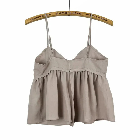 Kimchi Blue Womens XS Cropped Babydoll Blouse Cami Top Blush Pink Festival - Picture 5 of 5